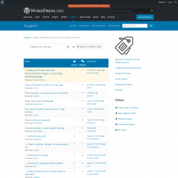 Page screenshot: Featured Product First → Support Forum