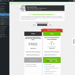 Page screenshot: Featured Product First → Upgrade  ➤