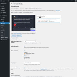 Page screenshot: Settings &rarr; Fediverse Embeds