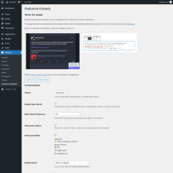 Page screenshot: Settings &rarr; Fediverse Embeds