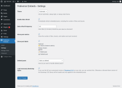 Page screenshot: Fediverse Embeds &rarr; Settings