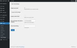 Page screenshot: Settings &rarr; Feed Changer