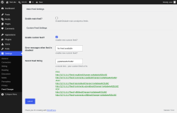 Page screenshot: Settings &rarr; Feed Changer