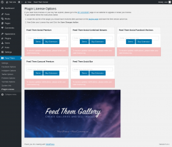 Page screenshot: Feed Them → Plugin License