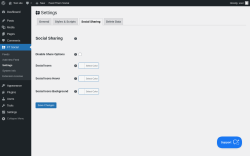 Page screenshot: FT Social → Settings → Social Sharing