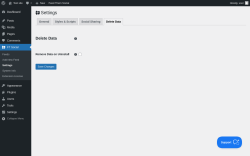 Page screenshot: FT Social → Settings → Delete Data