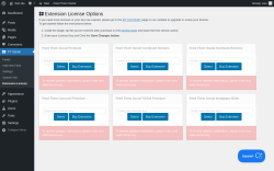 Page screenshot: FT Social → Extension License