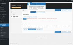 Page screenshot: FeedPress Generator &rarr; Import / Export