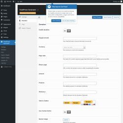 Page screenshot: FeedPress Generator &rarr; Donation