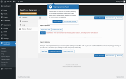 Page screenshot: FeedPress Generator &rarr; Import / Export
