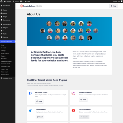 Page screenshot: YouTube Feed &rarr; About Us