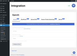 Page screenshot: Feedzy → Integration