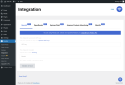 Page screenshot: Feedzy → Integration