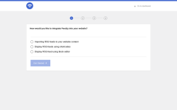 Page screenshot: Feedzy → Setup Wizard
