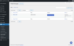 Page screenshot: Feedzy → Feed Groups