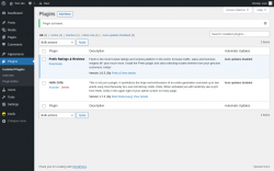Page screenshot: Plugins &lsaquo; Test site &mdash; WordPress
