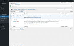 Page screenshot: Plugins ‹ Test site — WordPress