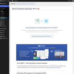 Page screenshot: File Manager &rarr; Settings &rarr;  SMTP FREE
