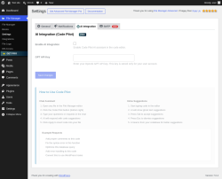 Page screenshot: File Manager &rarr; Settings &rarr;  AI Integration