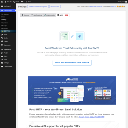 Page screenshot: File Manager &rarr; Settings &rarr;  SMTP FREE