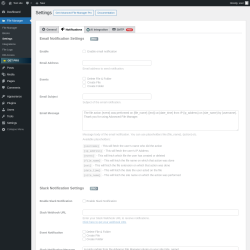 Page screenshot: File Manager &rarr; Settings &rarr;  Notifications