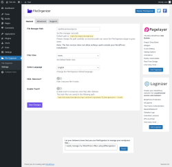 Page screenshot: File Organizer &rarr; Settings
