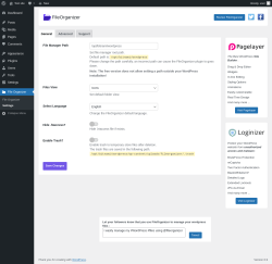 Page screenshot: File Organizer &rarr; Settings