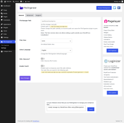 Page screenshot: File Organizer &rarr; Settings
