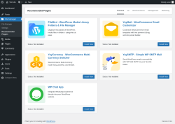 Page screenshot: File Manager &rarr; Recommended Plugins