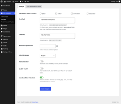 Page screenshot: File Manager &rarr; Settings