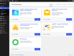 Page screenshot: File Manager &rarr; Recommended Plugins