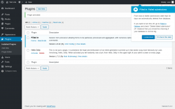 Page screenshot: Plugins ‹ Test site — WordPress