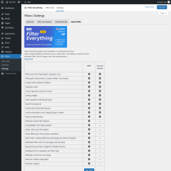 Page screenshot: Filters → Settings → About PRO