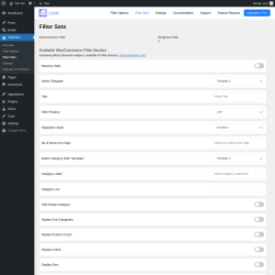 Page screenshot: FilterPlus → Filter Sets