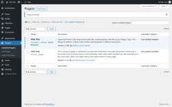 Page screenshot: Plugins ‹ Test site — WordPress