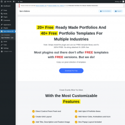 Page screenshot: Xpro Addons BB → Xpro Portfolio – Lite