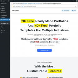 Page screenshot: Xpro Addons BB → Xpro Portfolio – Lite