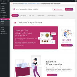Page screenshot: Xpro Addons