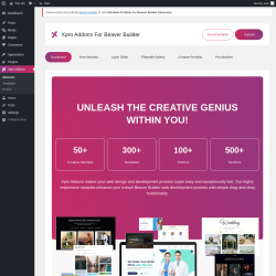 Page screenshot: Xpro Addons