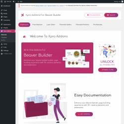Page screenshot: Xpro Addons
