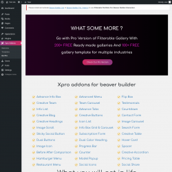 Page screenshot: Xpro Addons → Go Pro