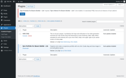 Page screenshot: Plugins ‹ Test site — WordPress