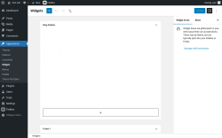 Page screenshot: Widgets ‹ Test site — WordPress