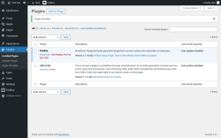 Page screenshot: Plugins ‹ Test site — WordPress