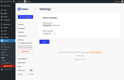 Page screenshot: FireBox → Import