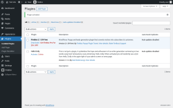 Page screenshot: Plugins ‹ Test site — WordPress