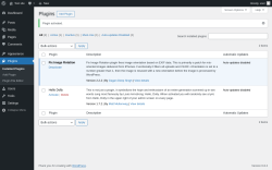 Page screenshot: Plugins ‹ Test site — WordPress