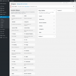 Page screenshot: Widgets ‹ Test site — WordPress