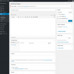 Page screenshot: Portfolio → Add Project