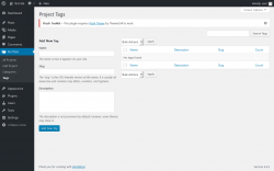 Page screenshot: Portfolio → Tags